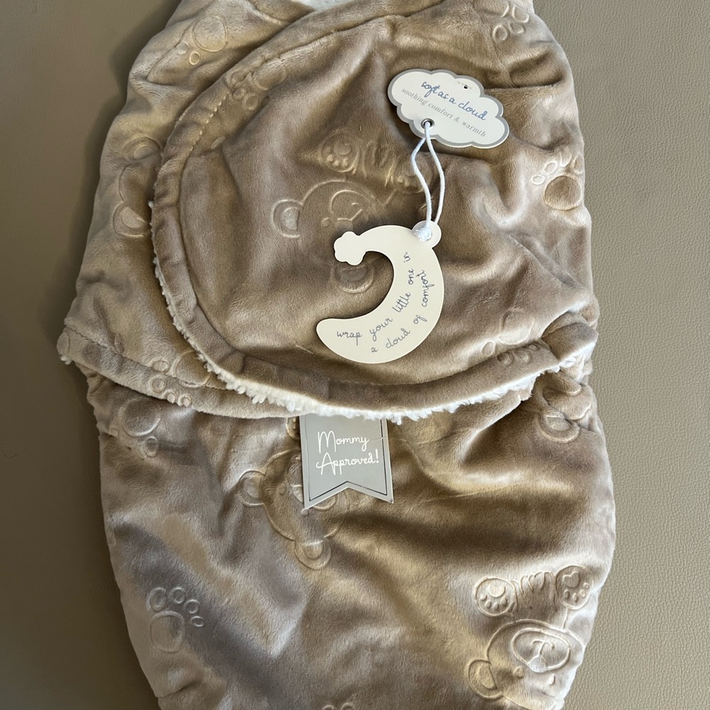 Plush Baby Swaddle Sack - Beige